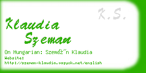 klaudia szeman business card